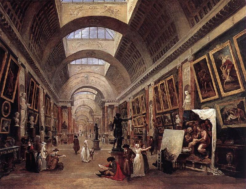 ROBERT, Hubert Design for the Grande Galerie in the Louvre QAF oil painting picture